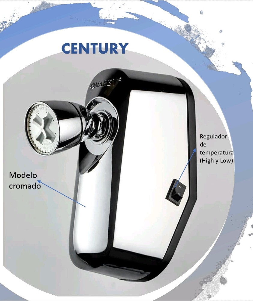 MAREY Century 120V Compact Tankless Shower Water Heater with Temperature Control