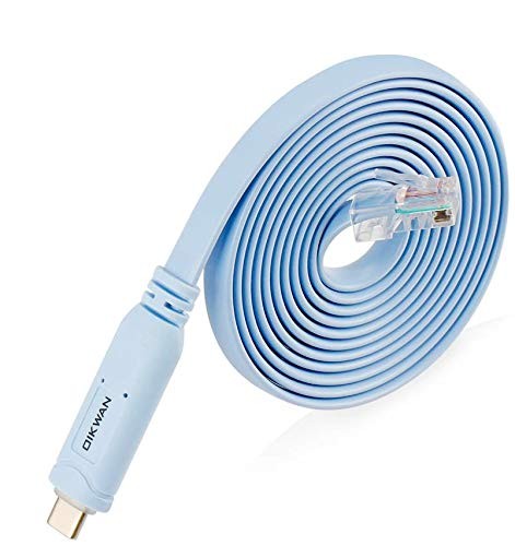 USB-C Cisco Console Cable,OIKWAN 6ft USB Type C 6 ft 1-Pack, Blue usb-c