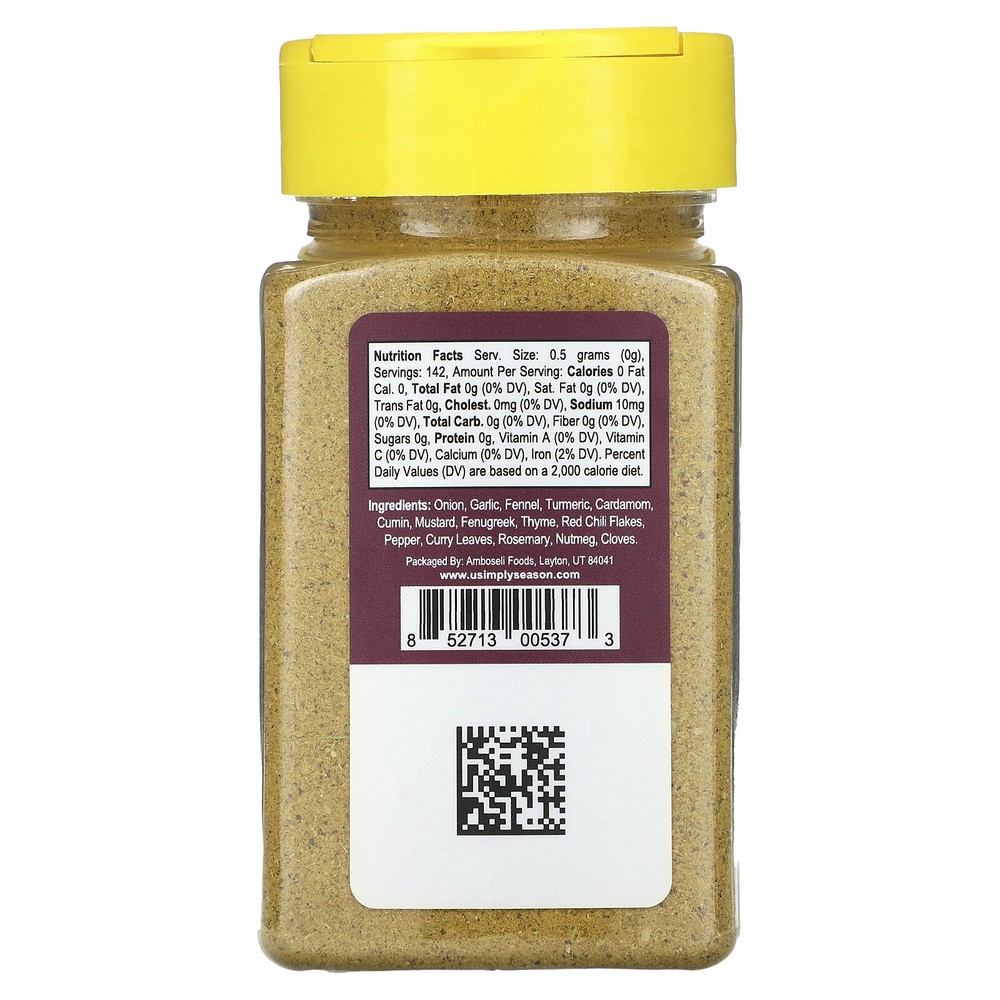 Artisan Spice Blend, Vadouvan, 6 oz (169 g)