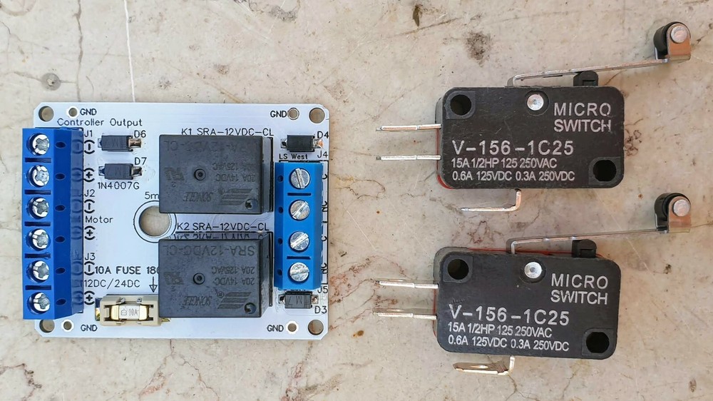 Single Relay Module Limit Switch's PV Panel Sun Tracking Control DIY 12V 24V 10A