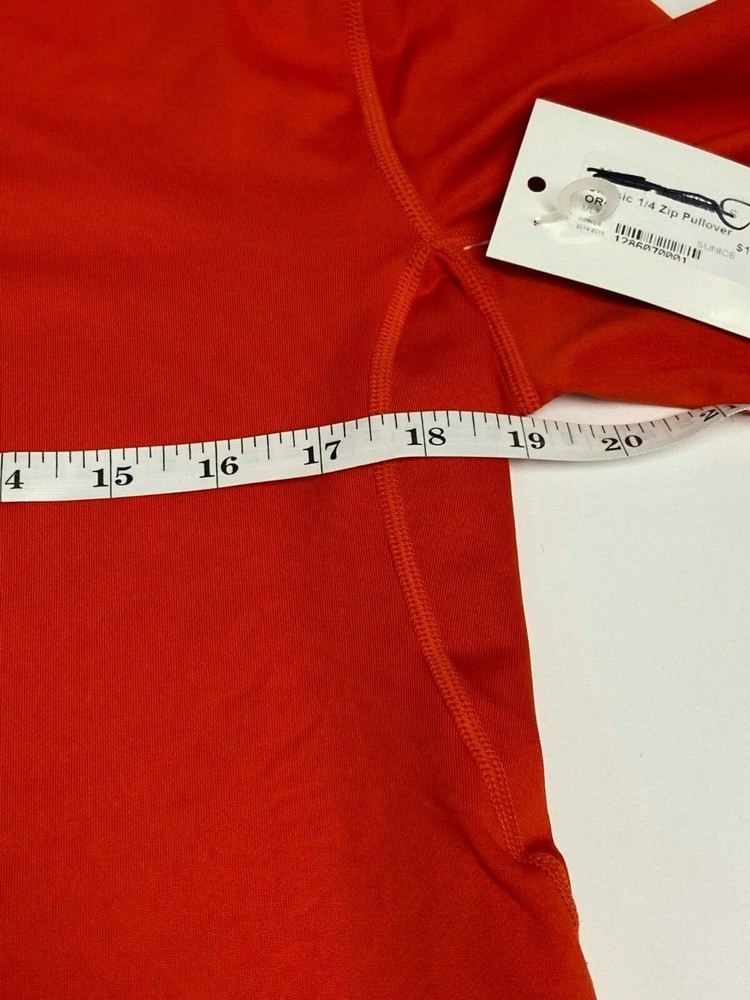 $105 SunIce Classic 1/4 Zip Base Layer Shirt Mens S NWT Orange Pullover Top