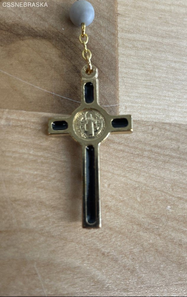 Rosary with black /grey stone