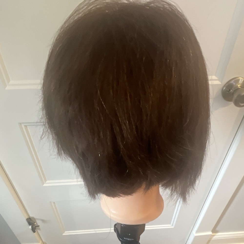 HairArt-short brown Mannequin head-e