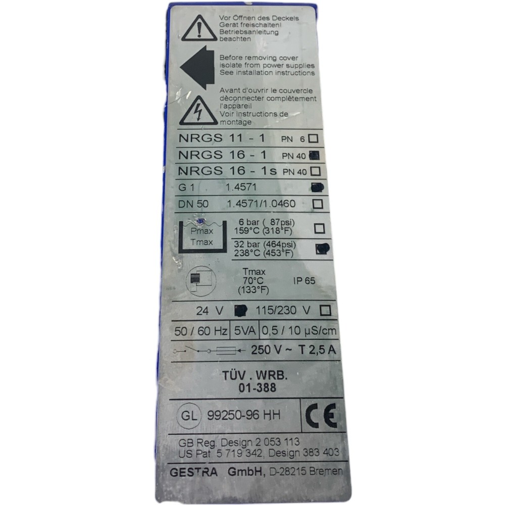 Gestra Spector Compact NRGS 16-1 Level Controller Regulator