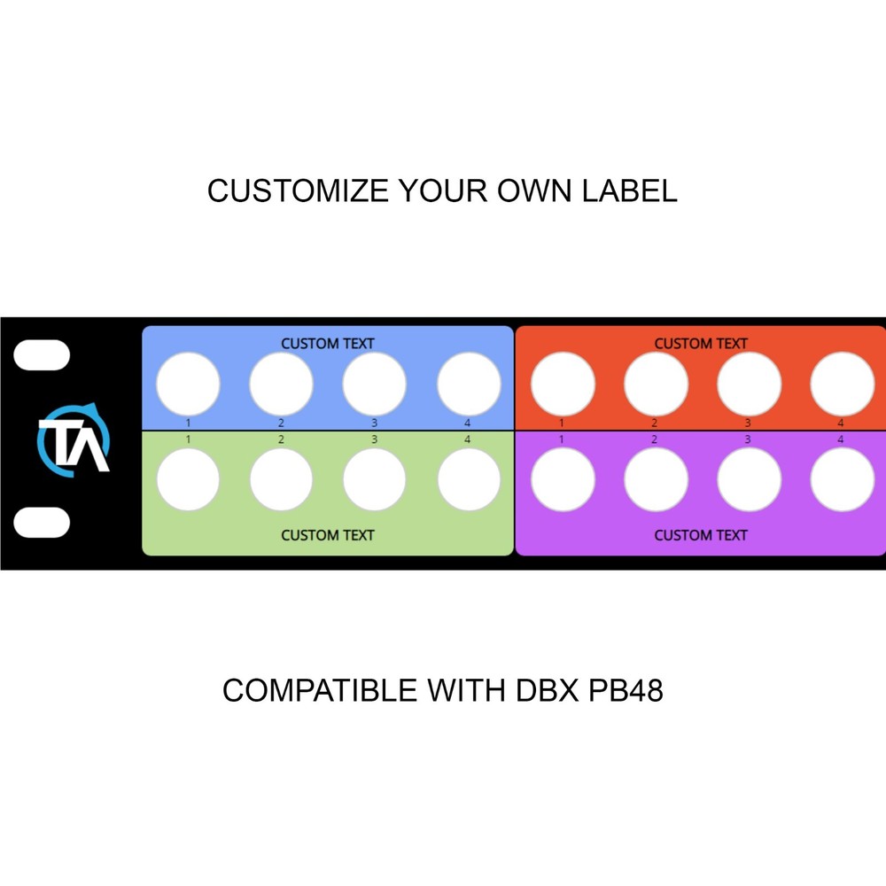 Custom Patchbay label compatible with DBX PB48