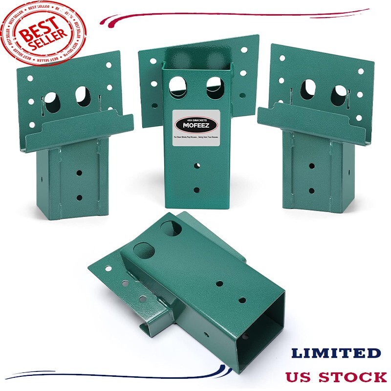 4x4 Compound Angle Brackets for Deer Stand Hunting Blinds Shooting Shack 4 Pack