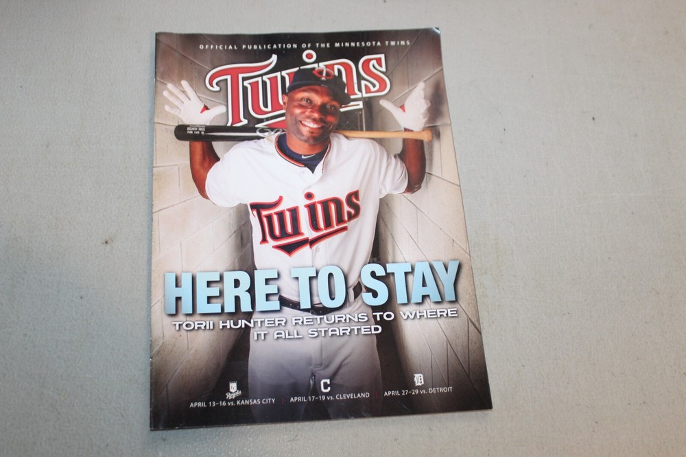 2015 Minnesota Twins Program (APRIL): TORII HUNTER HERE TO STAY
