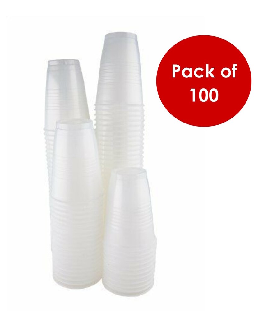 Plastic Cups Disposable Clear 7 Oz. 100 Pc