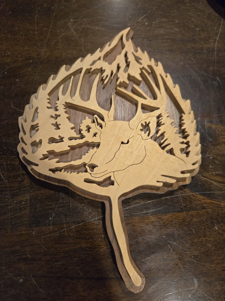Deer & Eagle Leaf Wall Hanging Pair