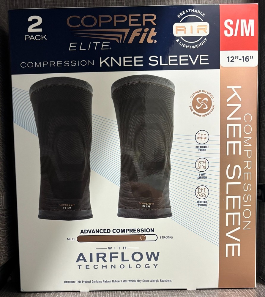Copper Fit Elite 2-pk Compression Knee Sleeves - Multiple Sizes!