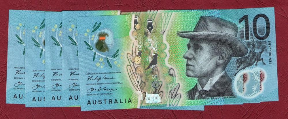 AUSTRALIAN BANKNOTE $10 TEN DOLLARS 2017 GENERAL PREFIX UNC