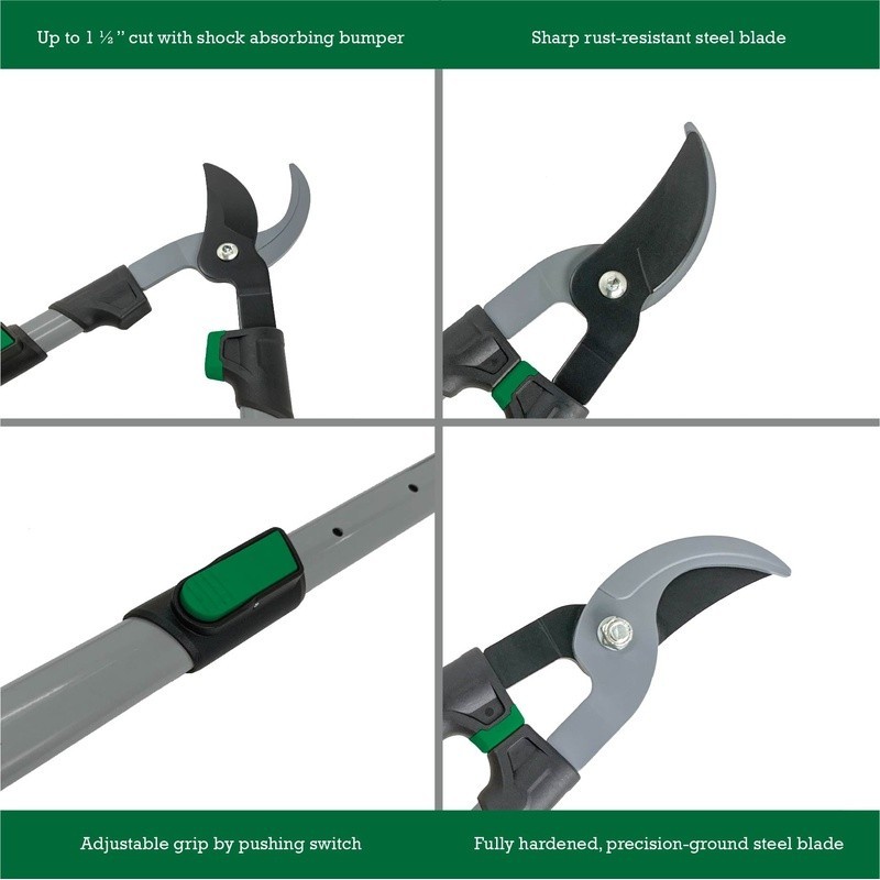 38in Extendable Bypass Lopper Adjustable Handle Pruning Shears Garden Tool New