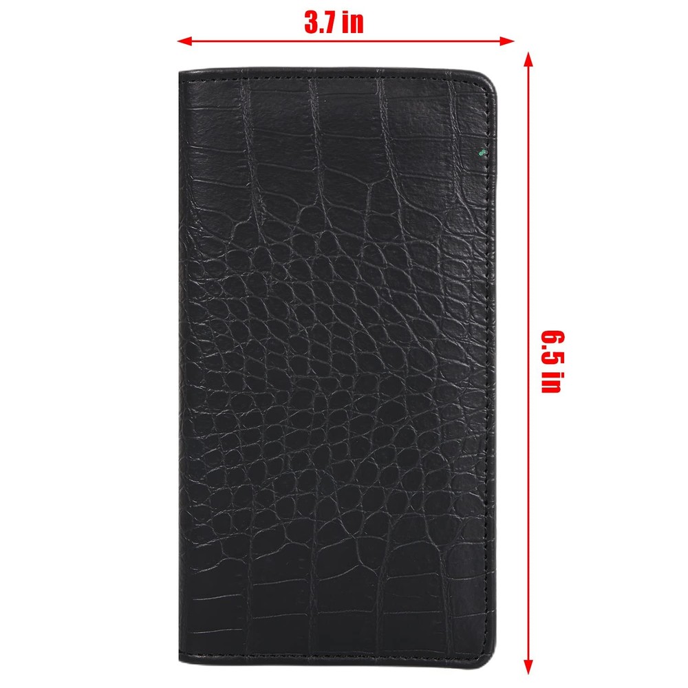 Checkbook Cover for Duplicate Checks for Men, RFID Blocking PU Leather Standa...
