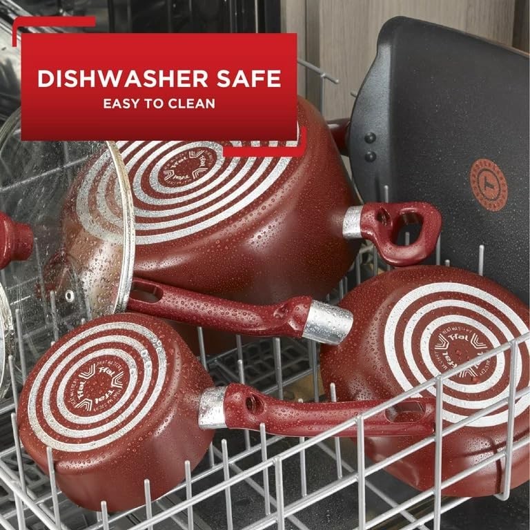 Easy Care Nonstick Cookware Jumbo Cooker 5 Quart Red