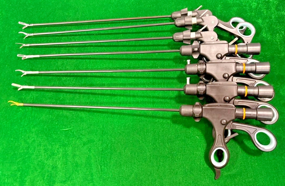 7pc Laparoscopic Monopolar/Bipolar Forceps 5mmx330mm Reusable Instruments
