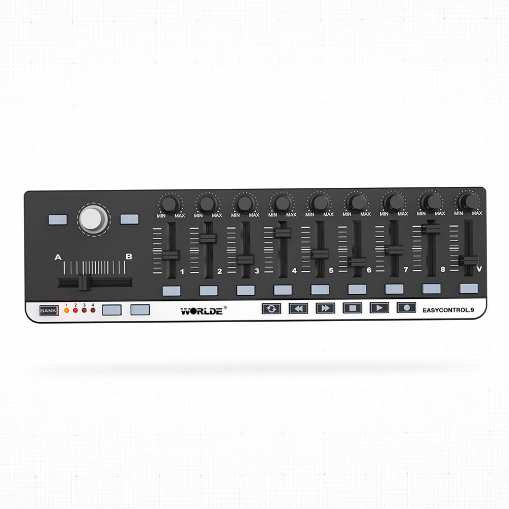 MIDI Worlde Easy Control Mini 9 Portable USB 9 Slim-Line Control Controller Q7P9