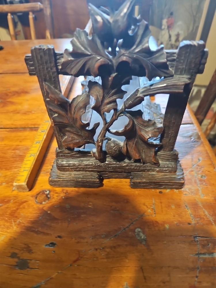 Black Forest Antique Adjustable Book Shelf