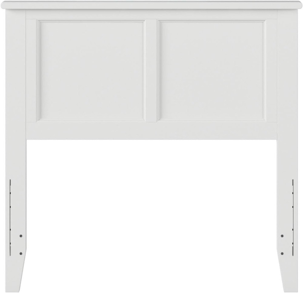 Madison Twin Solid Wood Panel Headboard, White
