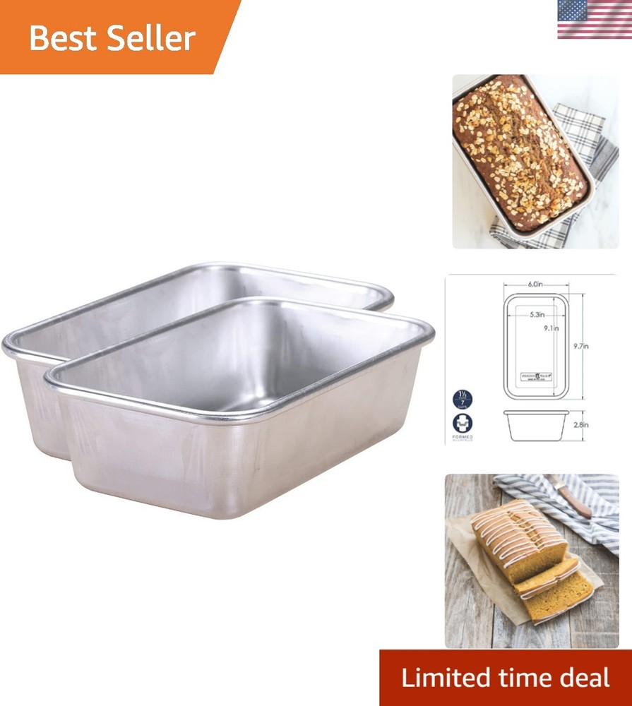 Naturals 2-Pack Octagonal Loaf Pans - Elevate Your Baking with Aluminum Design