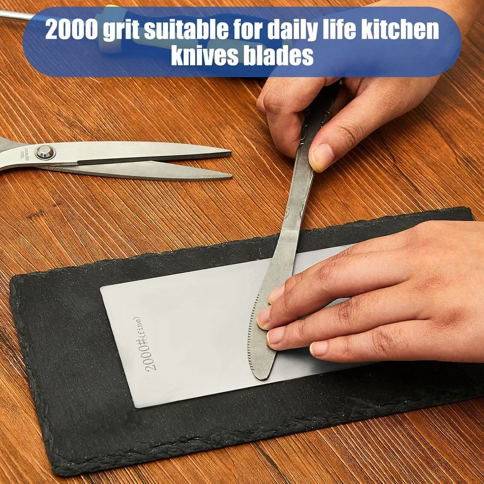 3 Pcs Diamond Sharpening Stone Set Lapping Plate Knife Sharpening Stone