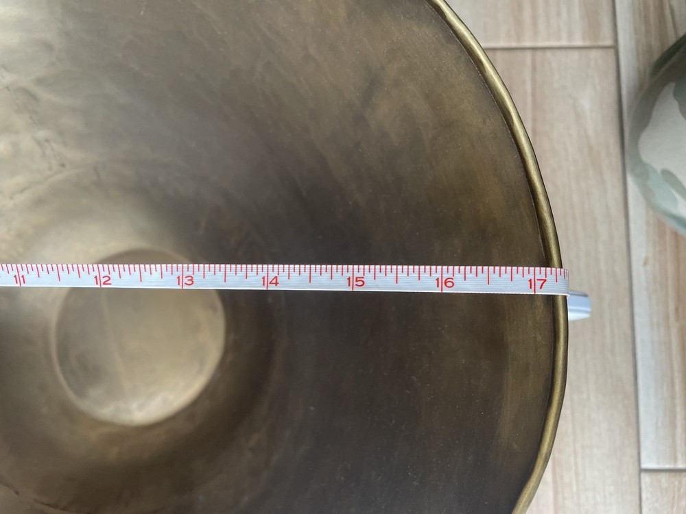 Pottery Barn Brass Large Bowl Planter Wavy Container Home Decor