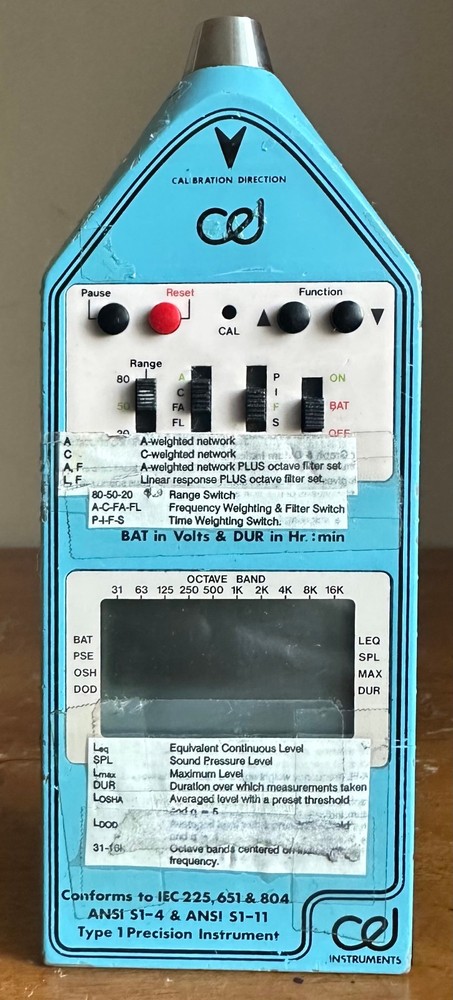 CEL Instruments CEL-266 Integrating Octave Band Sound Level Meter