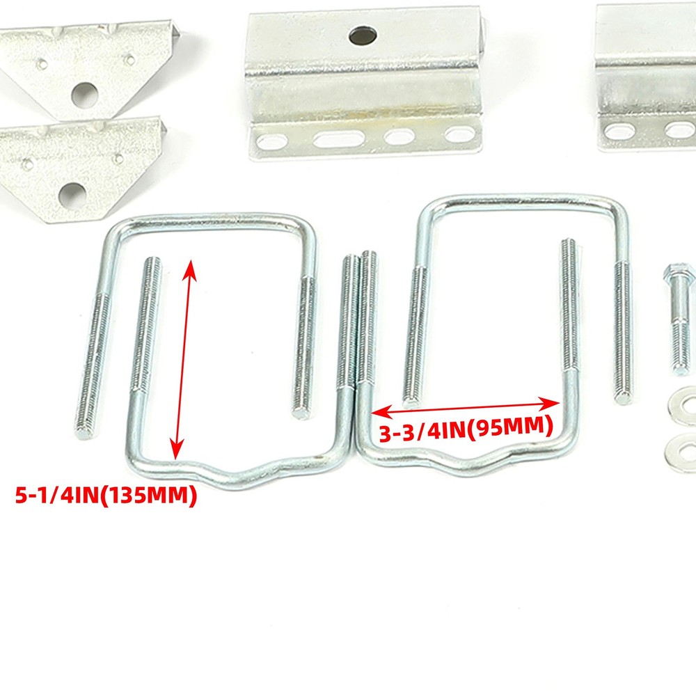 ECOTRIC 61" Boat Trailer Bunk Guide-On Rails, Galvanized, Adjustable