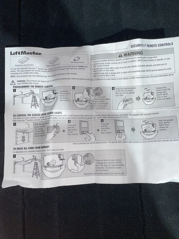 Lift Master 971LM 1-Button Remote Control