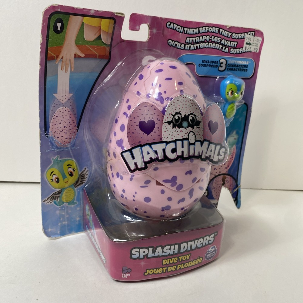 Hatchimals Splash Divers Pool Dive Toy with 3 Characters Damaged Package