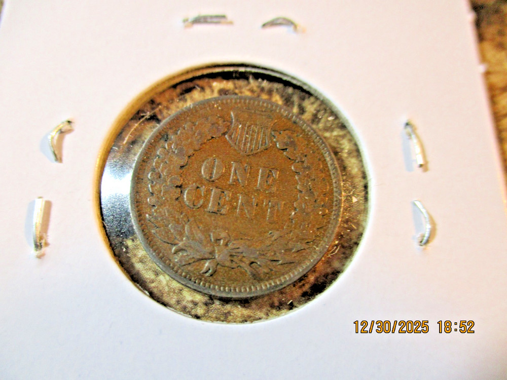 1898 INDIAN CENT DATE IN DENTICLES UNDER 9 FINE GG