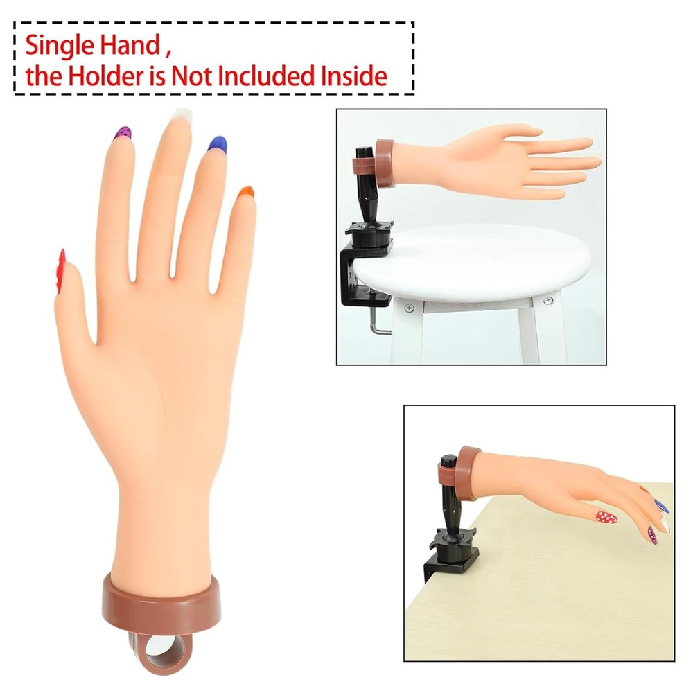 Practice Hand for Acrylic Nails,Mannequin Hands Nails Practice,Nail Art...