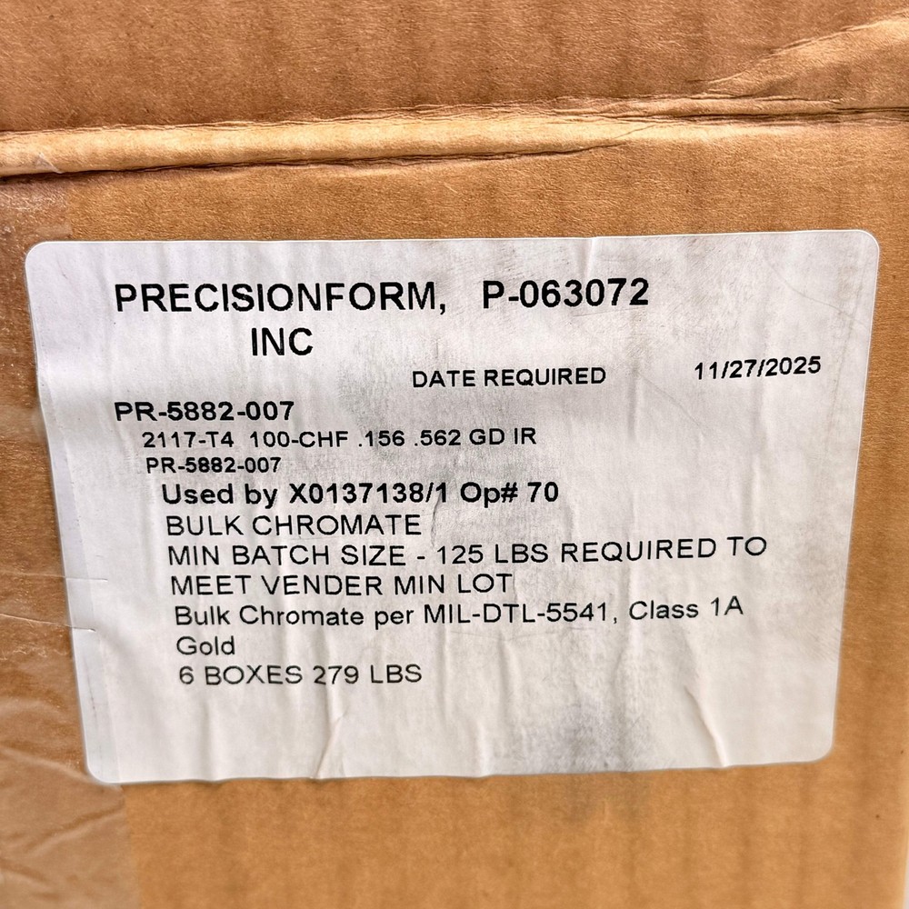 PRECISIONFORM Aluminum Rivets Bulk Chromate Class 1A PR-5882-007