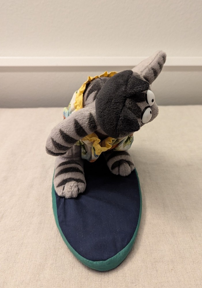 Kliban Cat Surfer Plush
