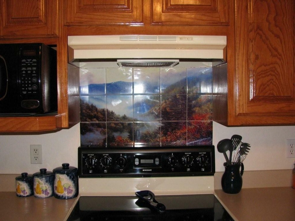 Art Mural Tumbled Marble Backsplash Landscape Tile #130