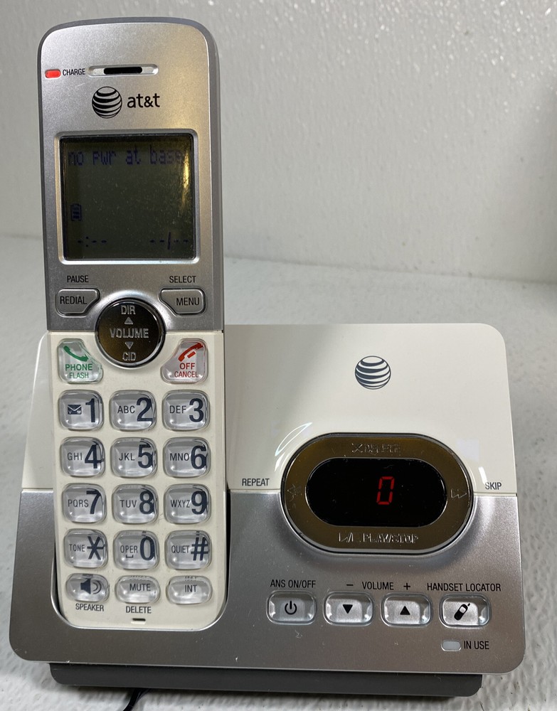 ATT Cordless Phone LCD Display & Digital Answer System EL52103 Tested