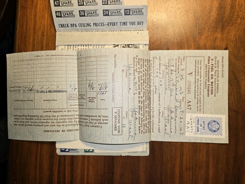 World War Two Ration Book #4 W/Stamps