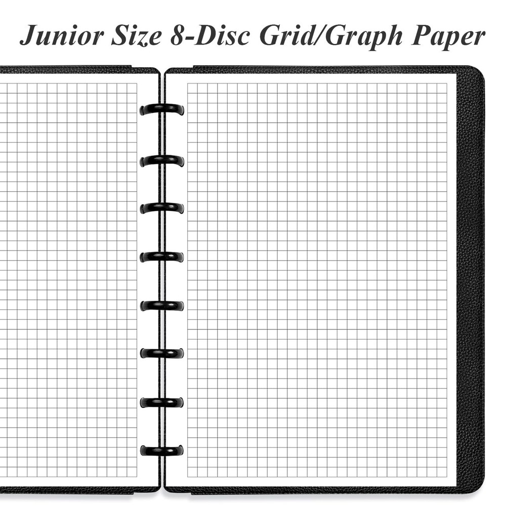 A5 TUL Discbound Grid Refill Paper, 8-Disc Graph Blue,Clear,White