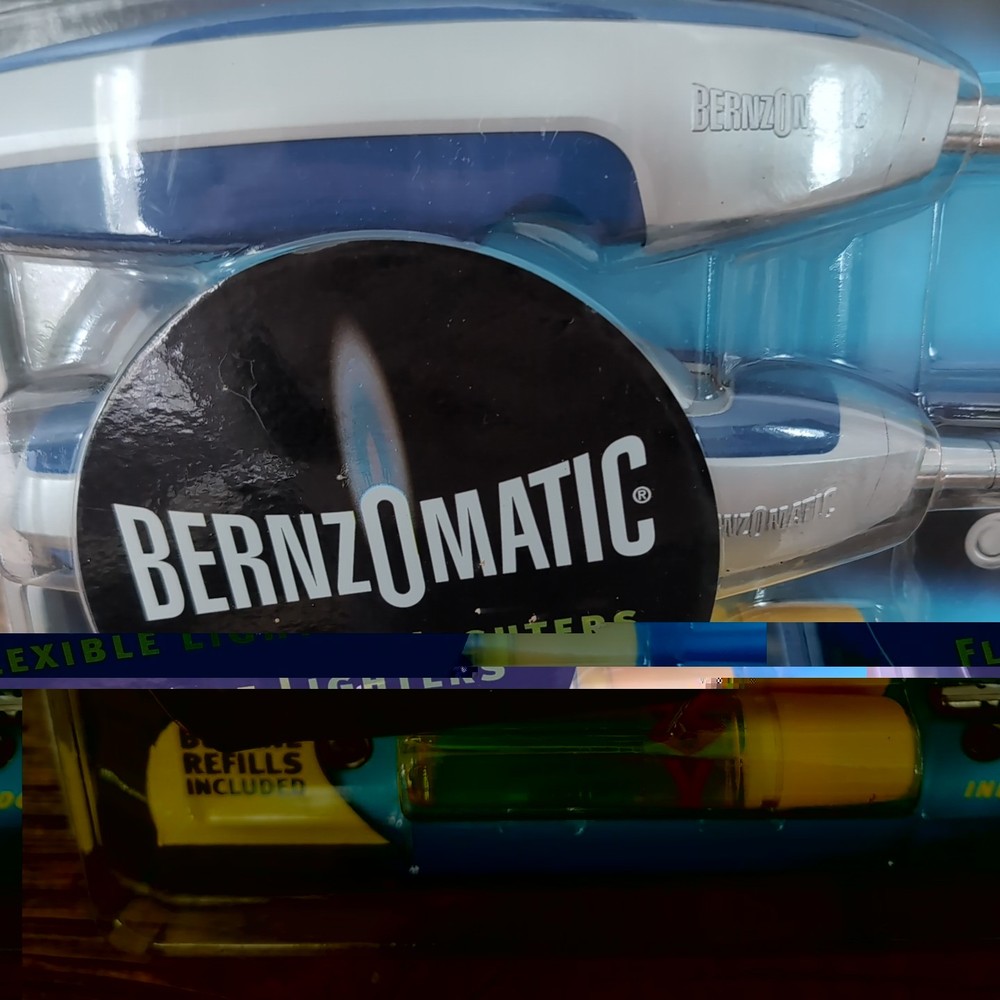 3-PACK BernzOmatic Refillable Flexible Bendable BUTANE LIGHTER Windproof Grill