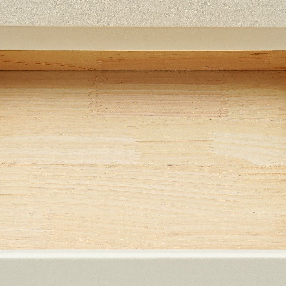 2-Drawer Minimalist Bedside Table, Nightstand with Microfibre Leather Wrap