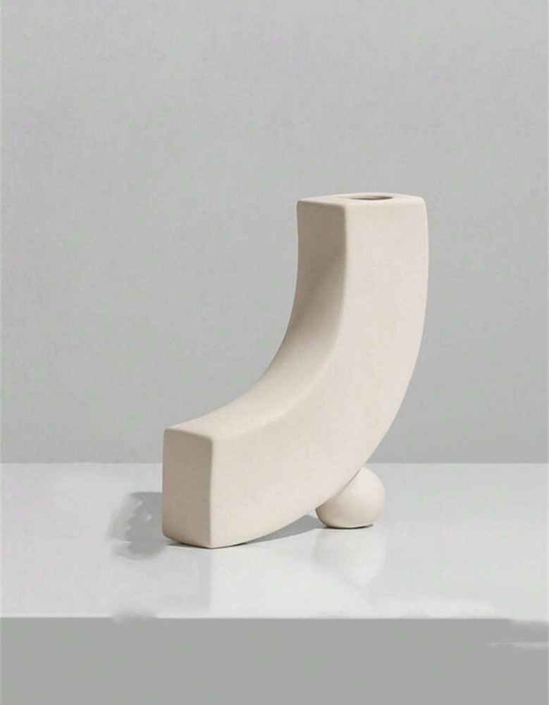Minimal Abstract Ceramic Vase, Nordic and Boho Style Home Decor