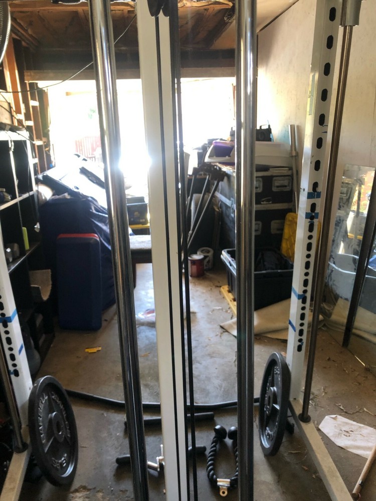 smith machine home gym used great condition parabody cable machine squat rack 
