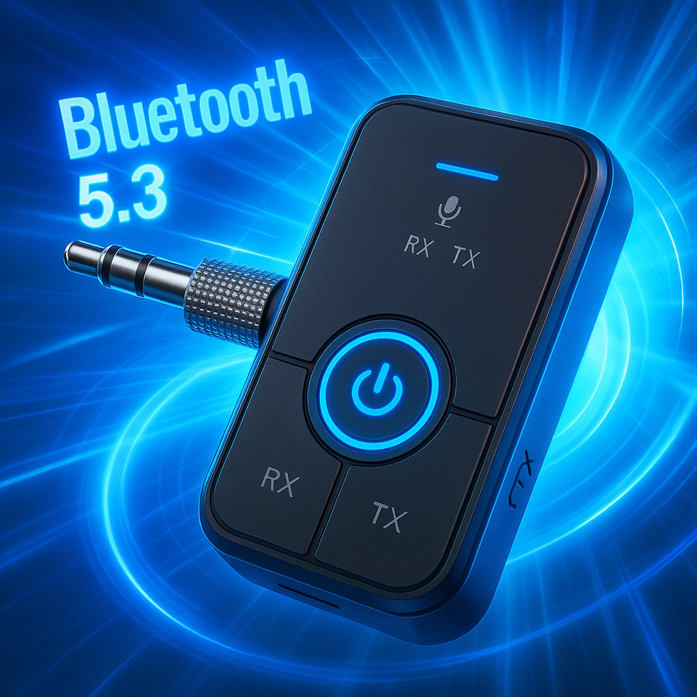 Transmitter Receiver 2 IN 1 Bluetooth 5.3 Wireless Audio 3.5mm USB Aux Adapter