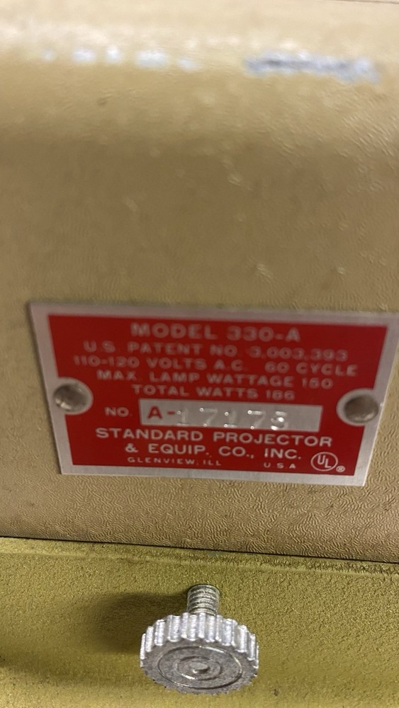 ASI Model 330-A Film Projector Tested