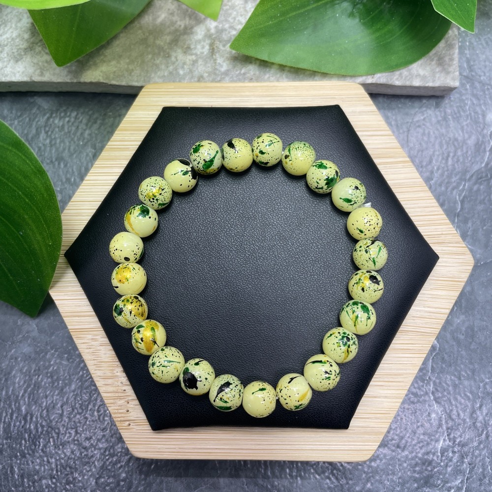 Handmade Bead Beaded Stackable 6.5” Plus Stretch Bracelet New Free Ship C1548