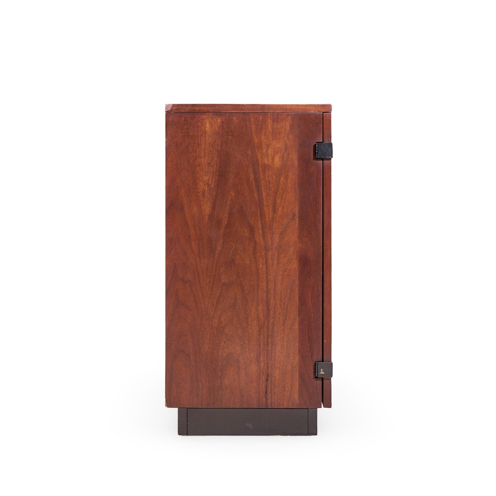 Milo Baughman for Directional Mid Century Walnut Bar Console Credenza