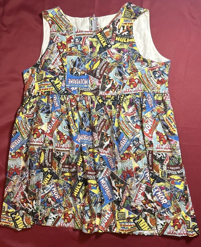 Handmade Marvel Comic Superhero Plus Size Dress Comic Con