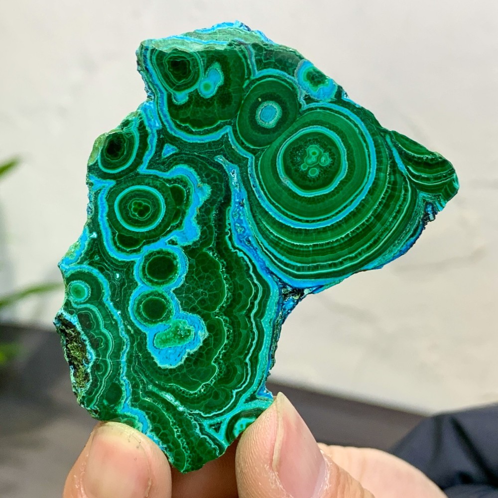 94G Natural Chrysocolla/Malachite transparent cluster rough mineral sample