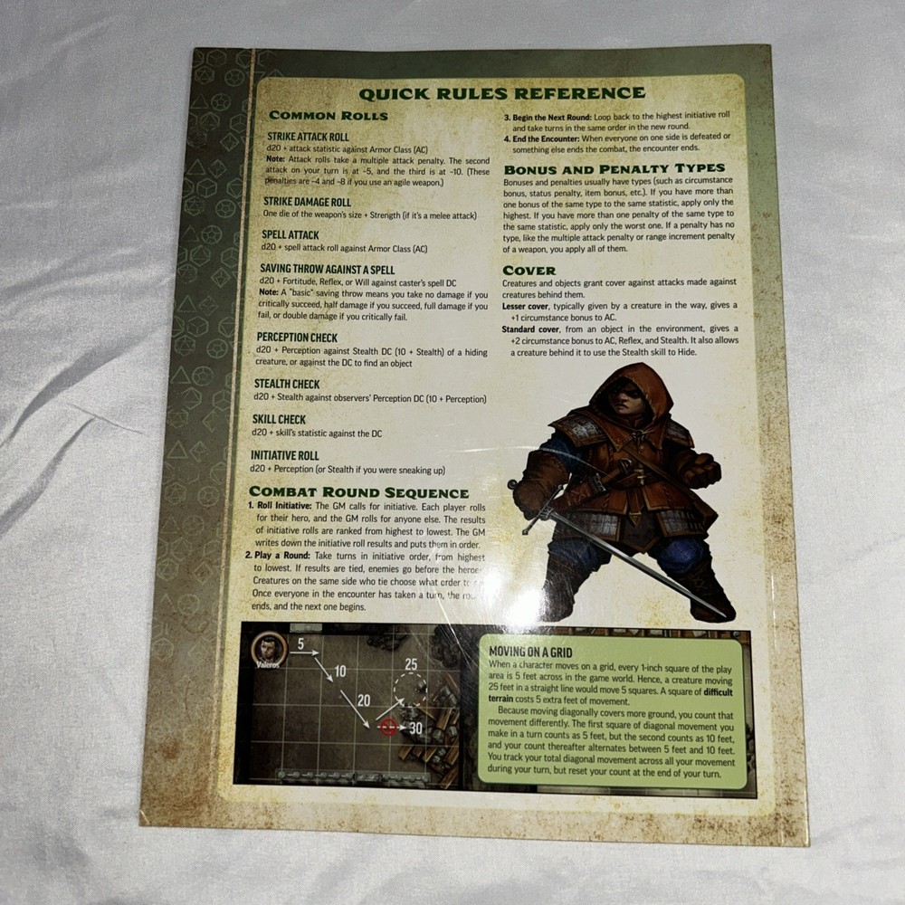 Pathfinder Role Playing Game 2nd Beginners Box Hero's Handbook Paizo Reference