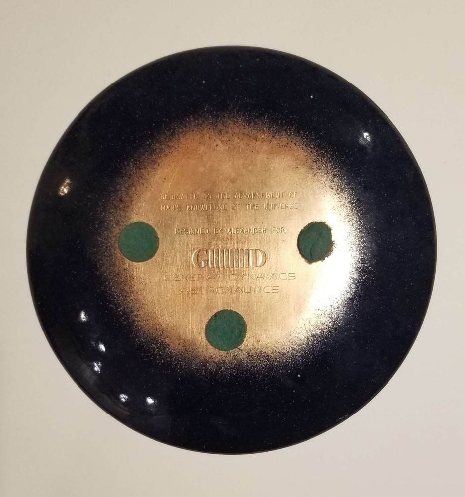 Original 1960s General Dynamics Astronautics Space Program Promotional Plate