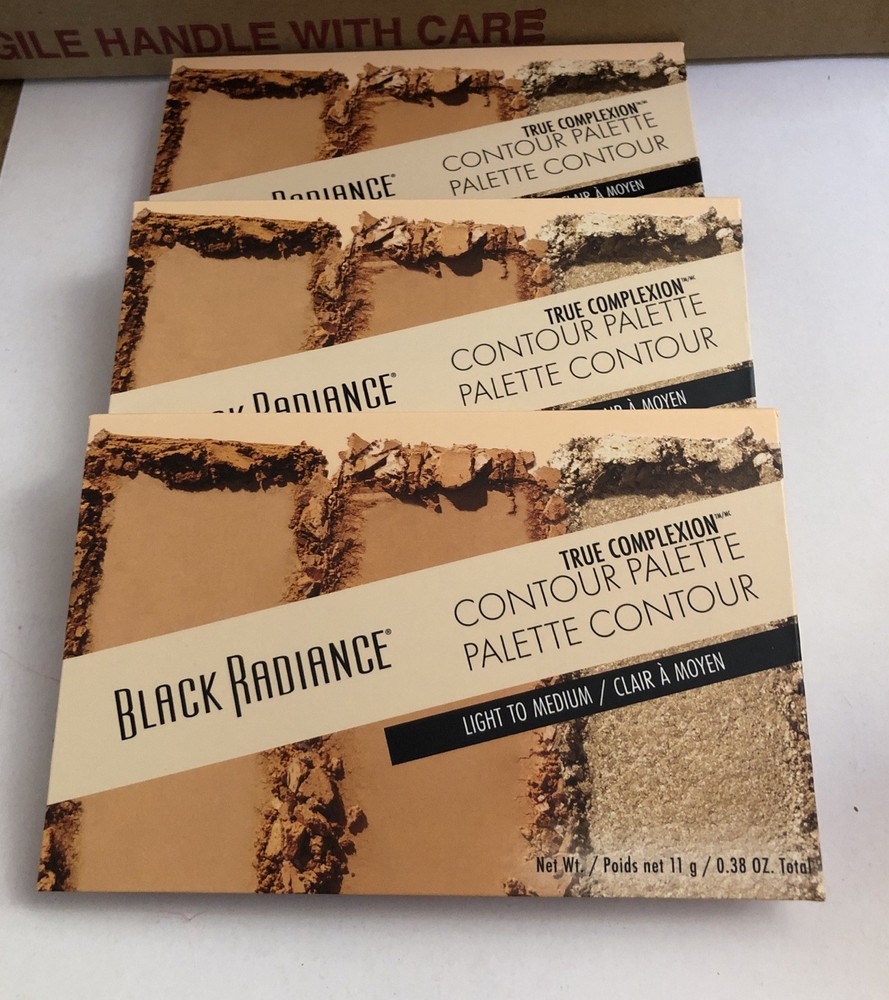 3 Pack Black Radiance True Complexion Contour Palette Light Medium